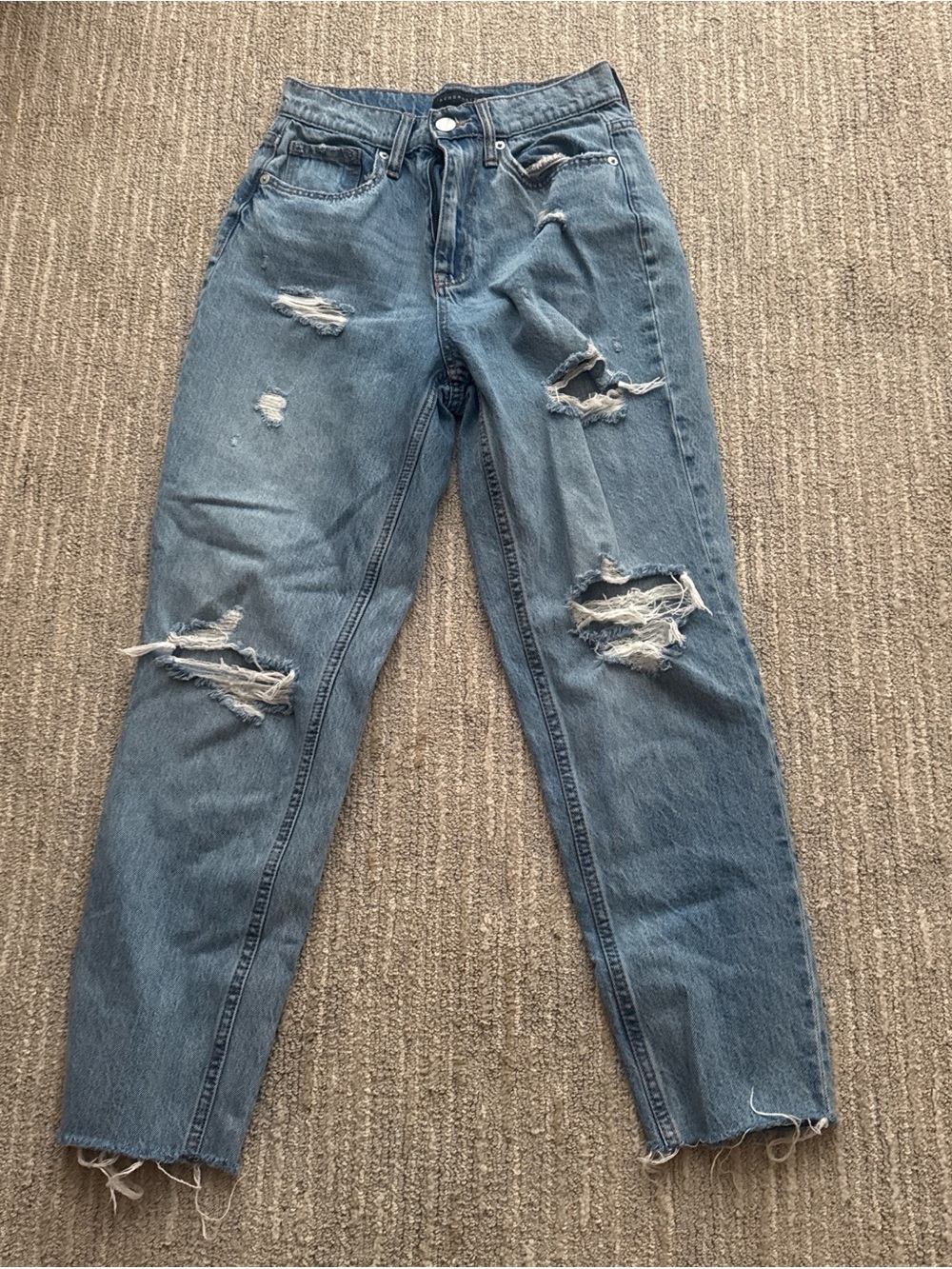 Aeropostale Distressed Boyfriend Jeans - Blue